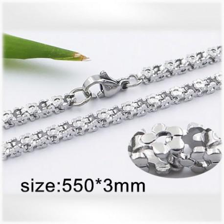 Ocelový náhrdelník - Hmotnost: 14.7 g, 550*3mm